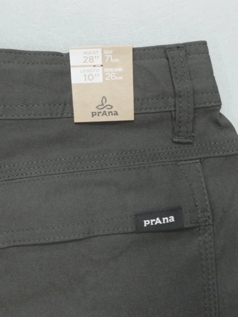 prAna Mens Stretch Zion II Gray Outdoor Hiking Cargo Shorts  28/10 NWT Dark Iron
